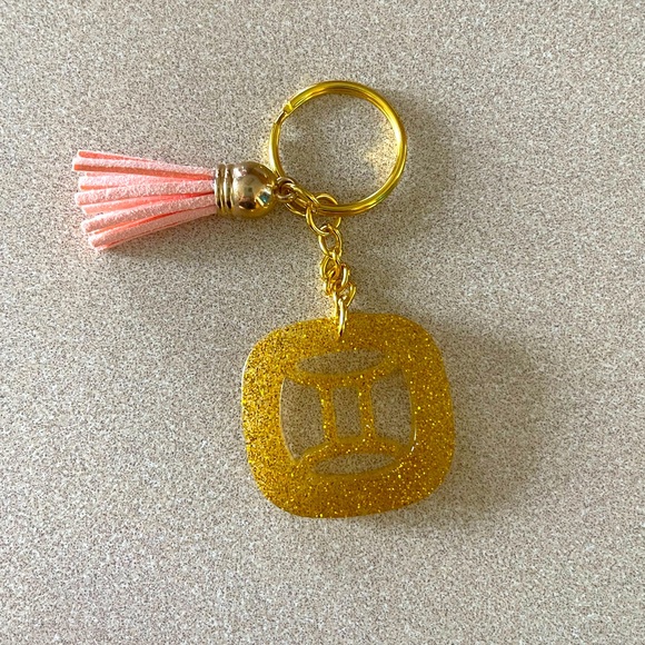 **SPECIAL DEAL** Handmade Zodiac (Gemini) Keychain - Please read description - Picture 1 of 3
